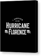 I Survived Hurricane Florence 2018 Canvas Print