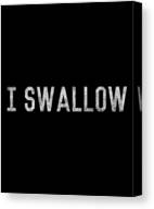I Swallow Canvas Print