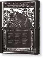 Ignatius Collapsing At The Altar Canvas Print