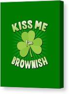 Kiss Me Im Brownish Canvas Print