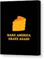 Make America Grate Again Cheese Trump Canvas Print