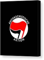 Retro Germany Antifaschistische Aktion Anti-fascist Canvas Print