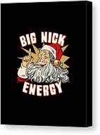 Santa Big Nick Energy Funny Christmas Canvas Print