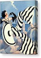 1933 French Art Deco Fashion Art Mixed Media by Vintage Lavoie 