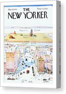 NYC View with Exaggerated Perspective Canvas Print