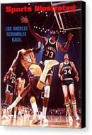 Milwaukee Bucks Kareem Abdul-jabbar, 1972 Nba Western Sports Illustrated Cover Canvas Print