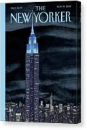 Empire State Building at Night Canvas Print