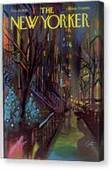New Yorker Winter Cityscape Canvas Print