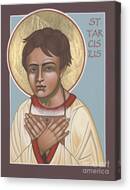 St. Tarcisius Icon Art Canvas Print