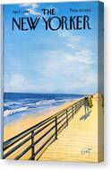 Boardwalk Stroll at the Beach Canvas Print