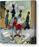 SUNDAY WORKS アートプリント Sunday Morning Metal Print by Norman Rockwell - The Saturday