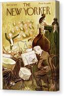 Orchestra Performance on New Yorker Cover Canvas Print