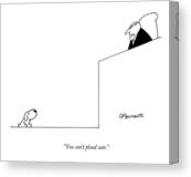 Courtroom Cartoon with Dog Canvas Print