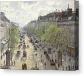 Spring on Boulevard Montmartre Canvas Print