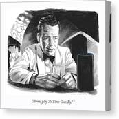 Film Noir Meets Modern Technology Canvas Print