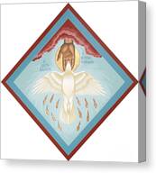 The Holy Spirit as a White Dove Canvas Print