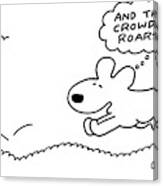 Dog Chasing a Ball Canvas Print