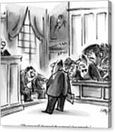 Humorous Courtroom Scene Canvas Print