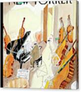 Grand Piano Surrounded by Strings Canvas Print