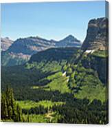 Panoramic View of Glacier National Park Canvas Print
