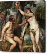 Adam and Eve in the Garden Canvas Print