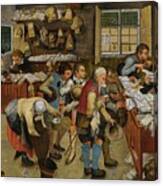 Busy Renaissance Village Office Canvas Print