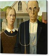 American Gothic Couple Canvas Print