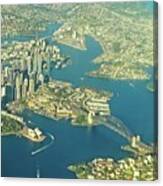 Aerial View of Sydney Harbour Canvas Print