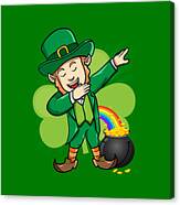 Dabbing Leprechaun St Patricks Day Canvas Print