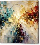 Matthew 22 37 Square Christian Art, The Greatest Commandment Canvas Print