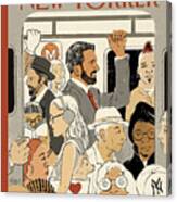 New Yorker Magazine Subway Scene Canvas Print