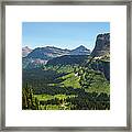 Panoramic View of Glacier National Park Framed Print