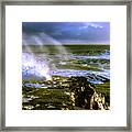 Lighthouse Point Beach Santa Cruz California Framed Print