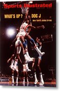 Julius Erving's Iconic Dunk Metal Print