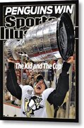 Penguins Celebrate Hockey Victory Metal Print