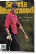 Tiger Woods Celebrates Victory Metal Print
