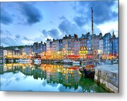 Honfleur Harbor In Normandy France Metal Print