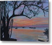 Marsh Harbour At Sunset Metal Print