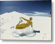 1960s Ski Fashion in Switzerland Metal Print