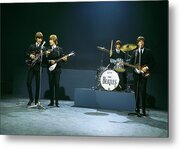 The Beatles Performing On Stage Metal Print by David Redfern
