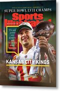 Patrick Mahomes Celebrates Super Bowl Win Metal Print