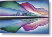 Lake George Reflection by Georgia O'Keeffe Metal Print