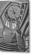 Jefferson Market Spiral Stairs Nypl Bw #1 Metal Print