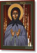 Holy Hermitess Maria Icon Metal Print