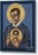 St Gerard Majella and Child Icon Metal Print