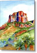 Big Bend Casa Grande Peak Metal Print