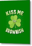 Kiss Me Im Brownish Metal Print