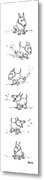 Animated Dog Cartoon Sequence Metal Print