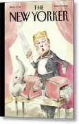 Magician with Elephant Trick Metal Print by Barry Blitt