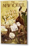 Orchestra Performance on New Yorker Cover Metal Print